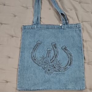 Maurices Blue Denim Tote Bag